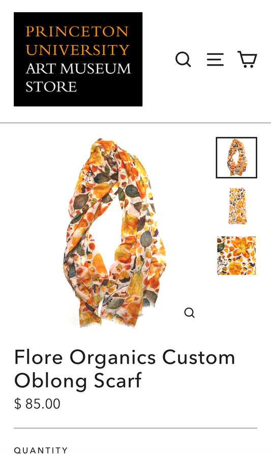 Exclusive scarf collection available at the Princeton University Museum Store
