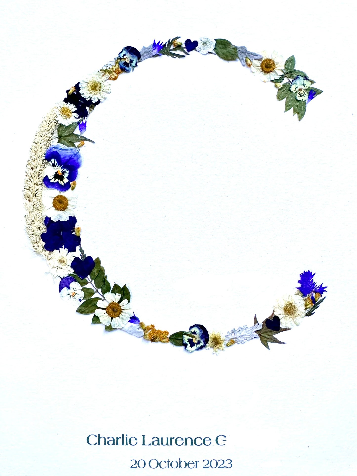 Custom Birth Gift Flower Collage