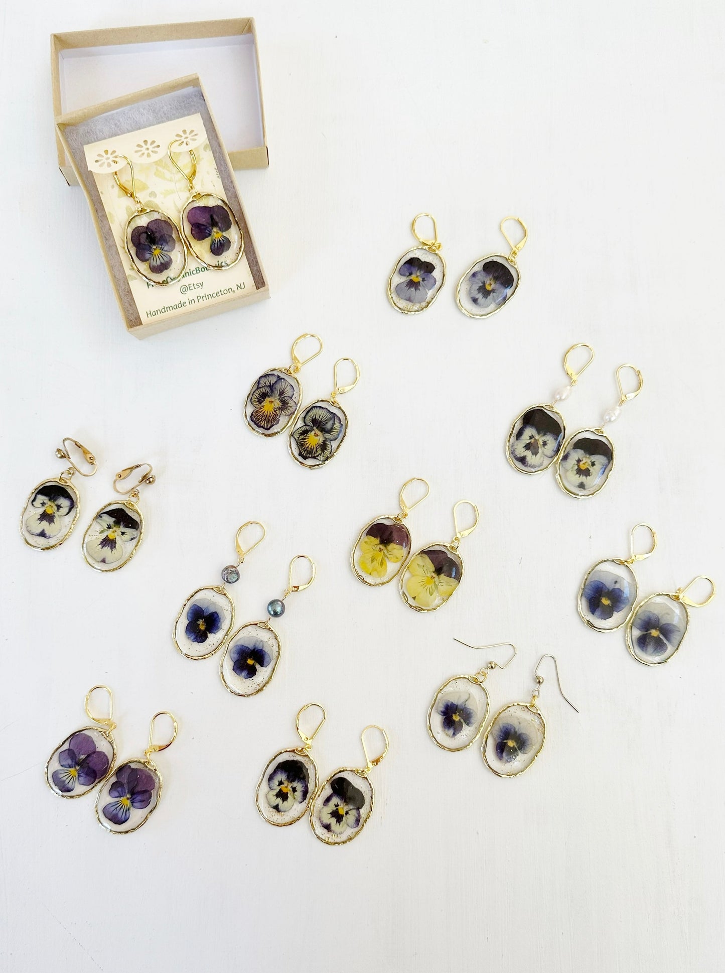 Pansy Framed Earrings