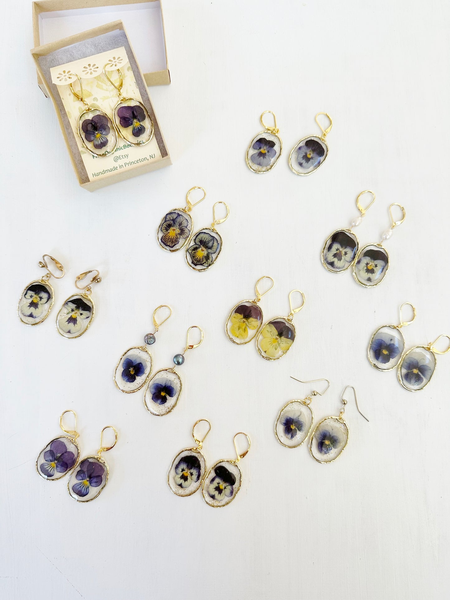 Pansy Framed Earrings