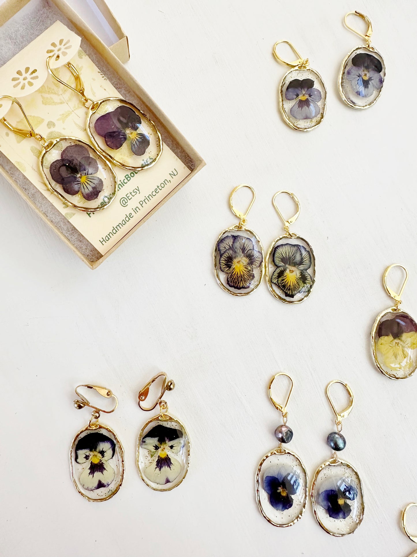 Pansy Framed Earrings