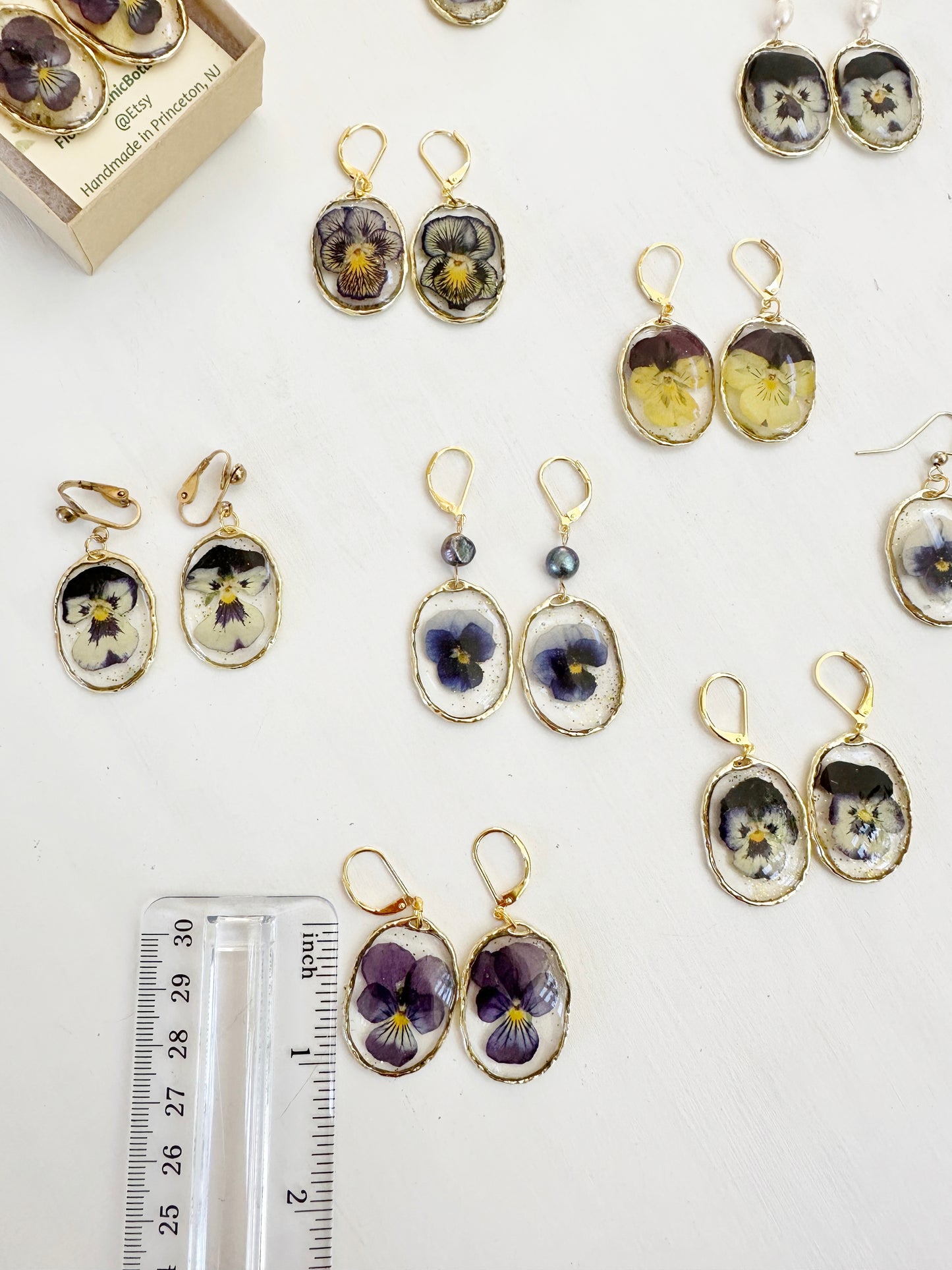 Pansy Framed Earrings