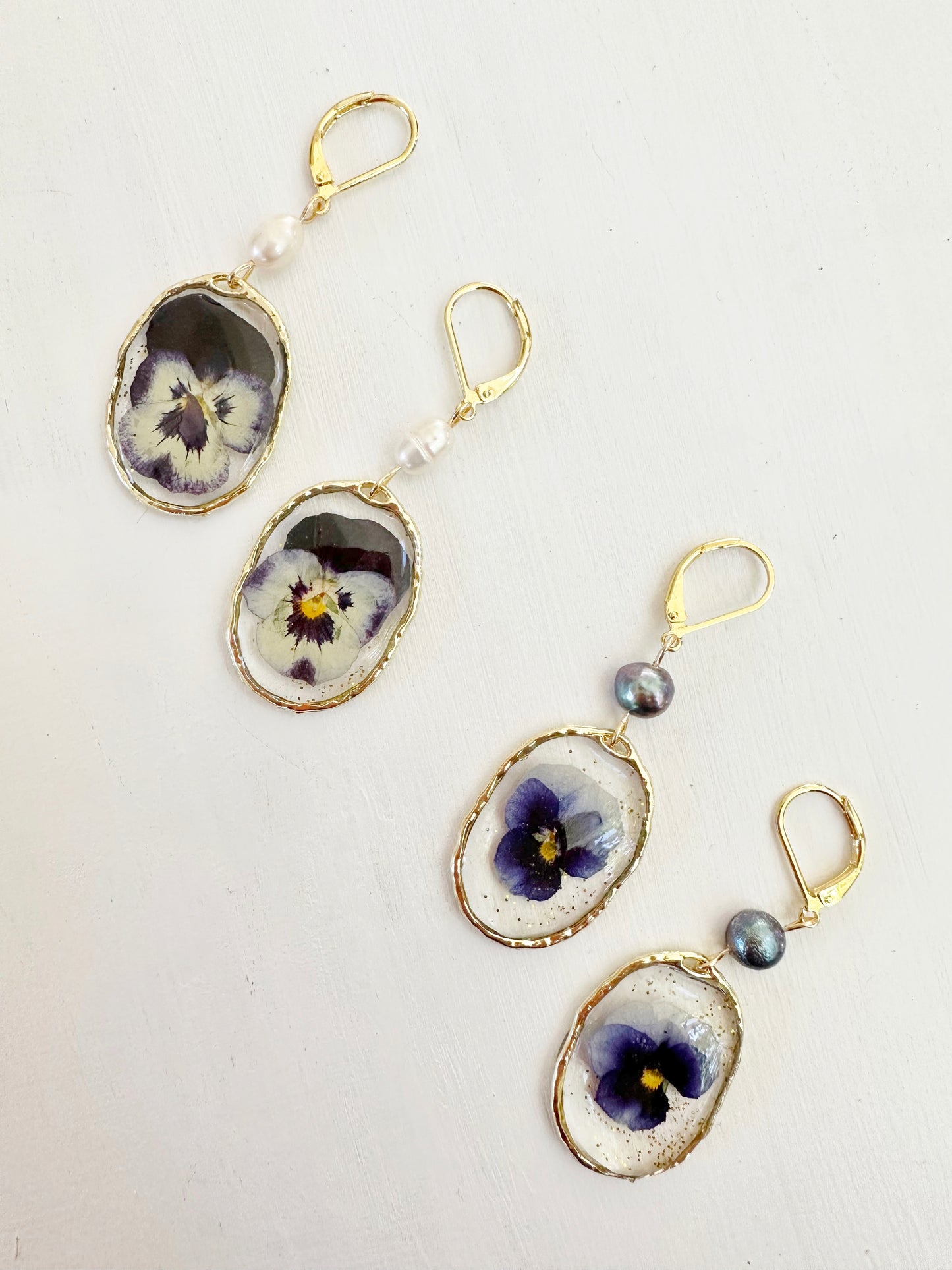 Pansy Framed Earrings