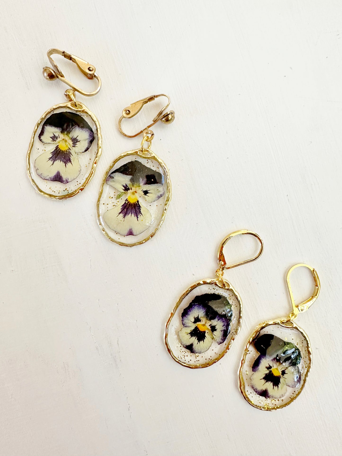 Pansy Framed Earrings