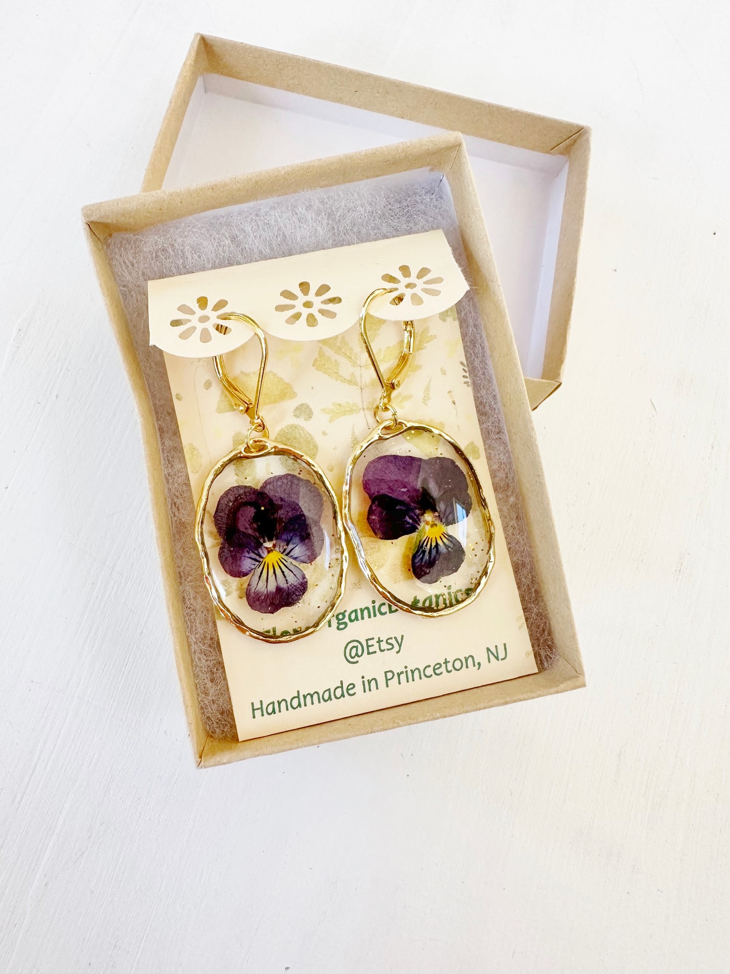 Pansy Framed Earrings