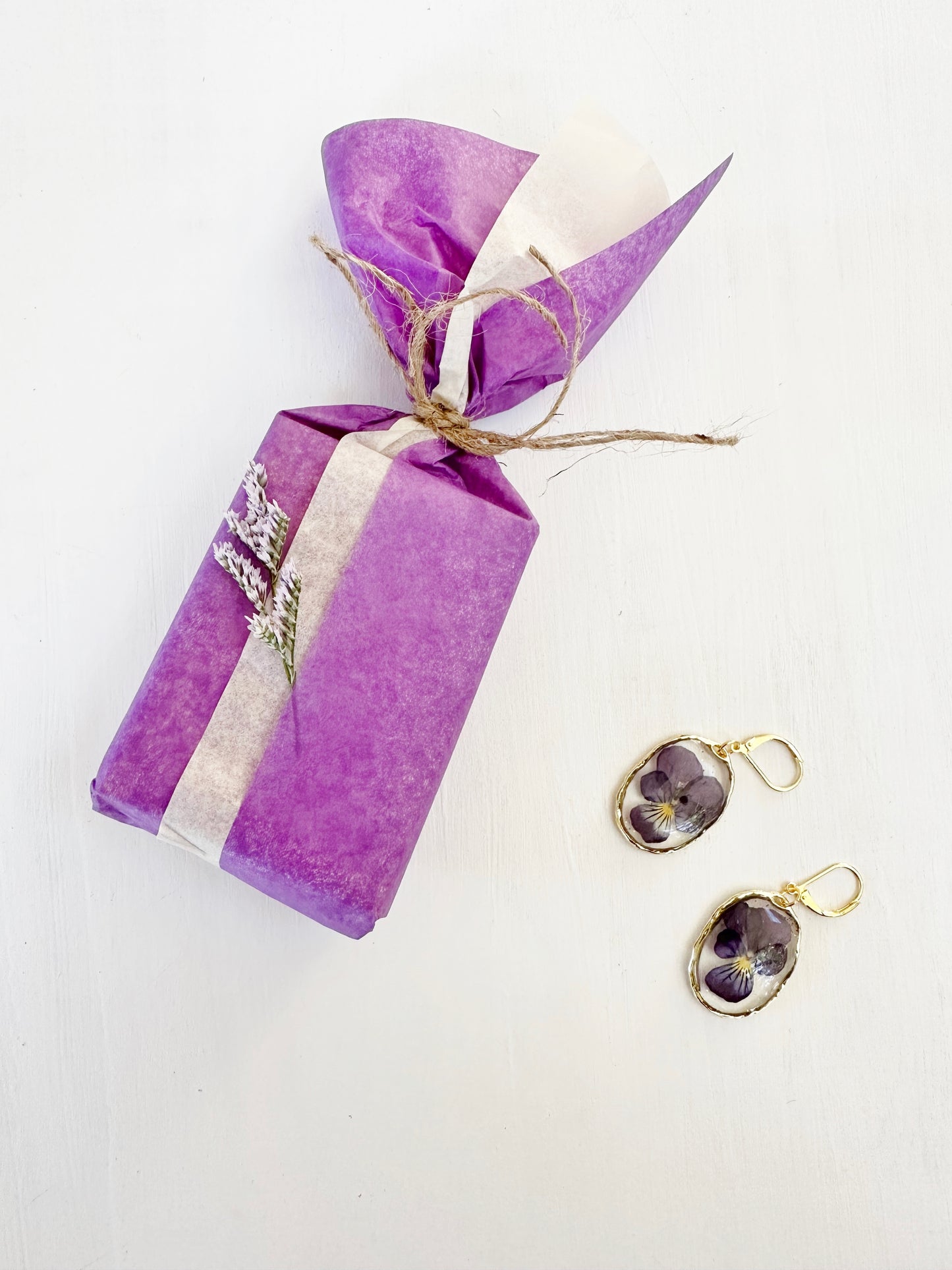 Pansy Framed Earrings