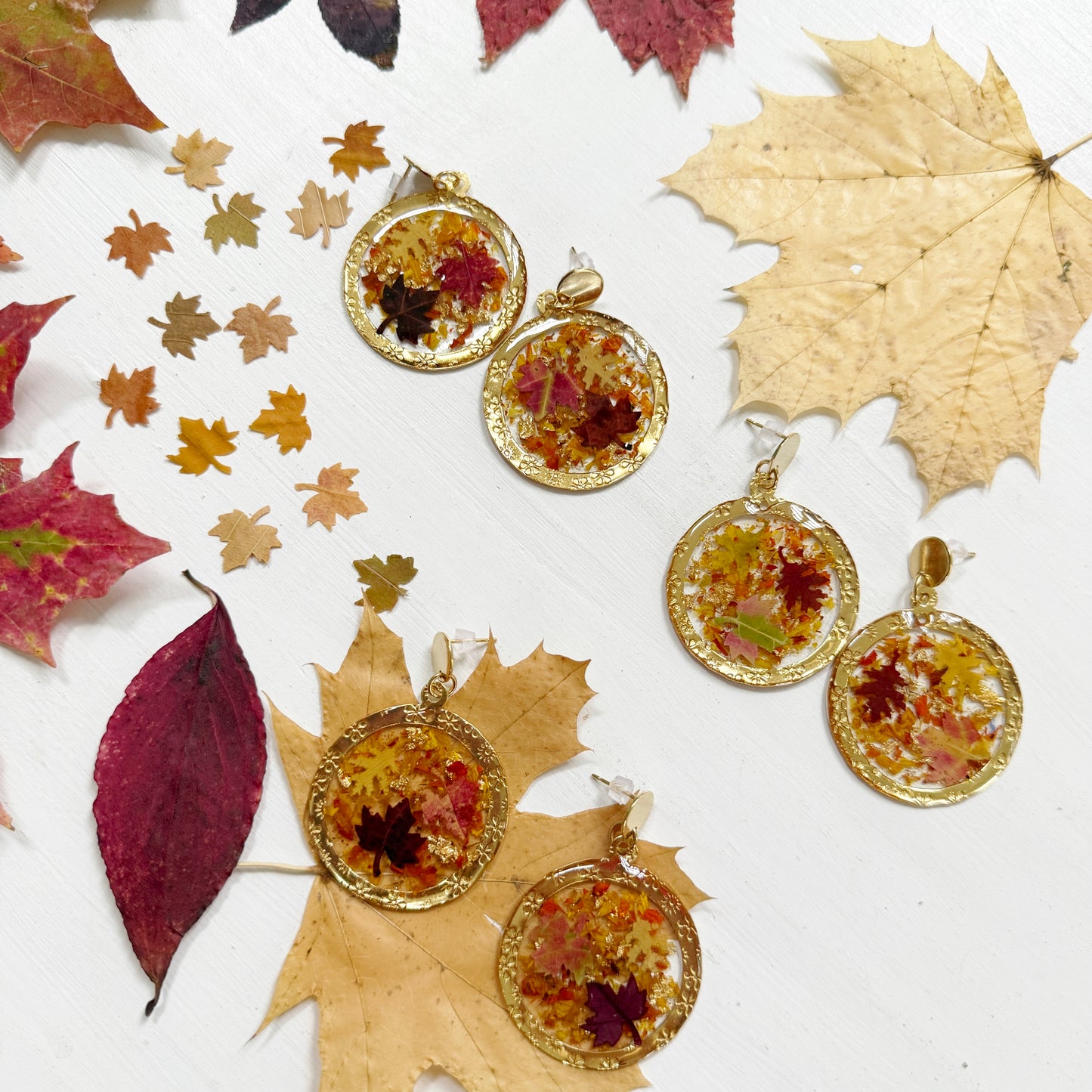 Falling Autumn Leaves earrings