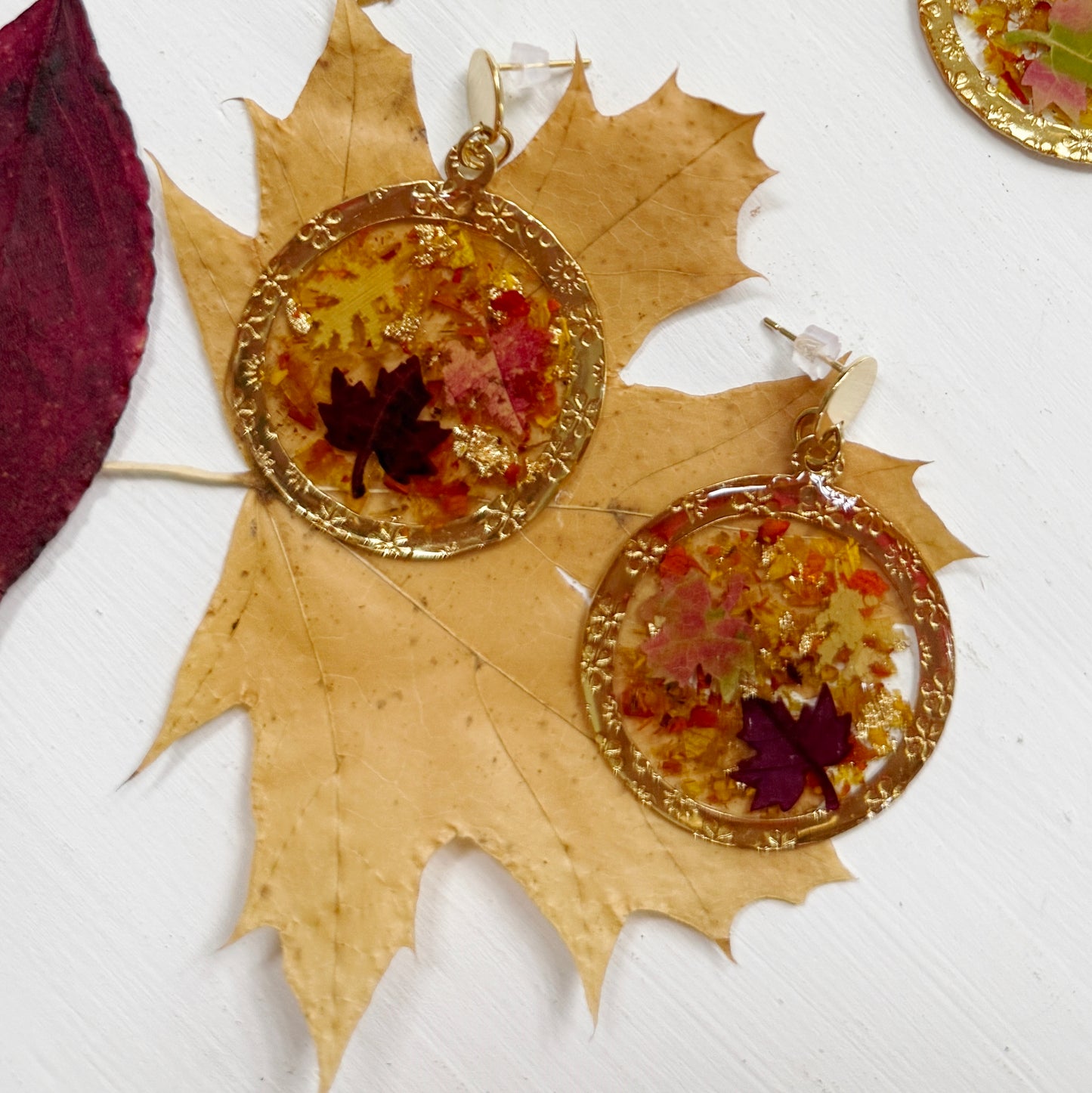 Falling Autumn Leaves earrings