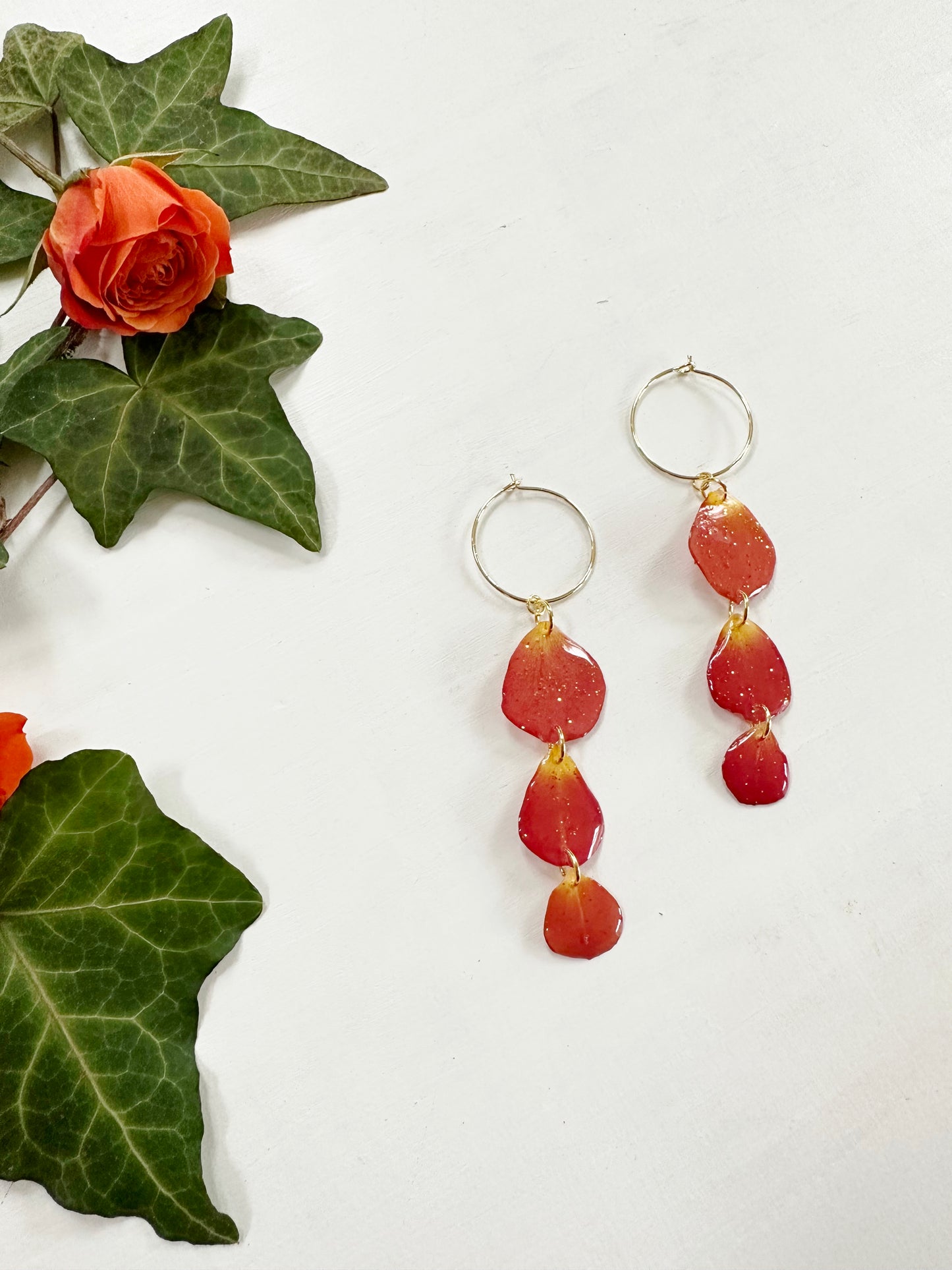 Rose Petal Stack Earrings
