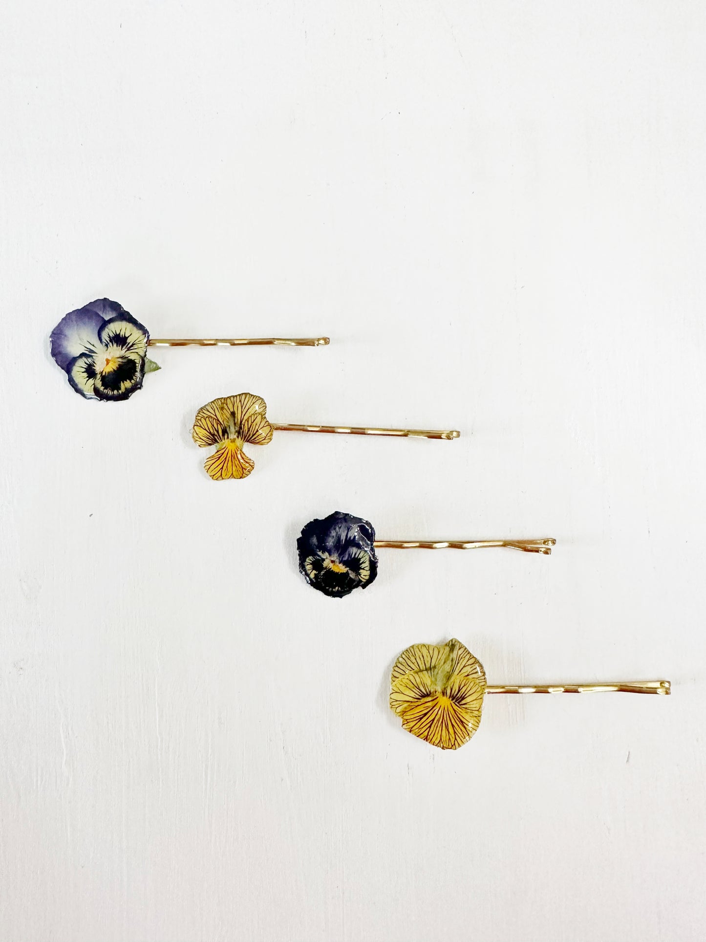 Pansy Hair Pins (Set of 2)