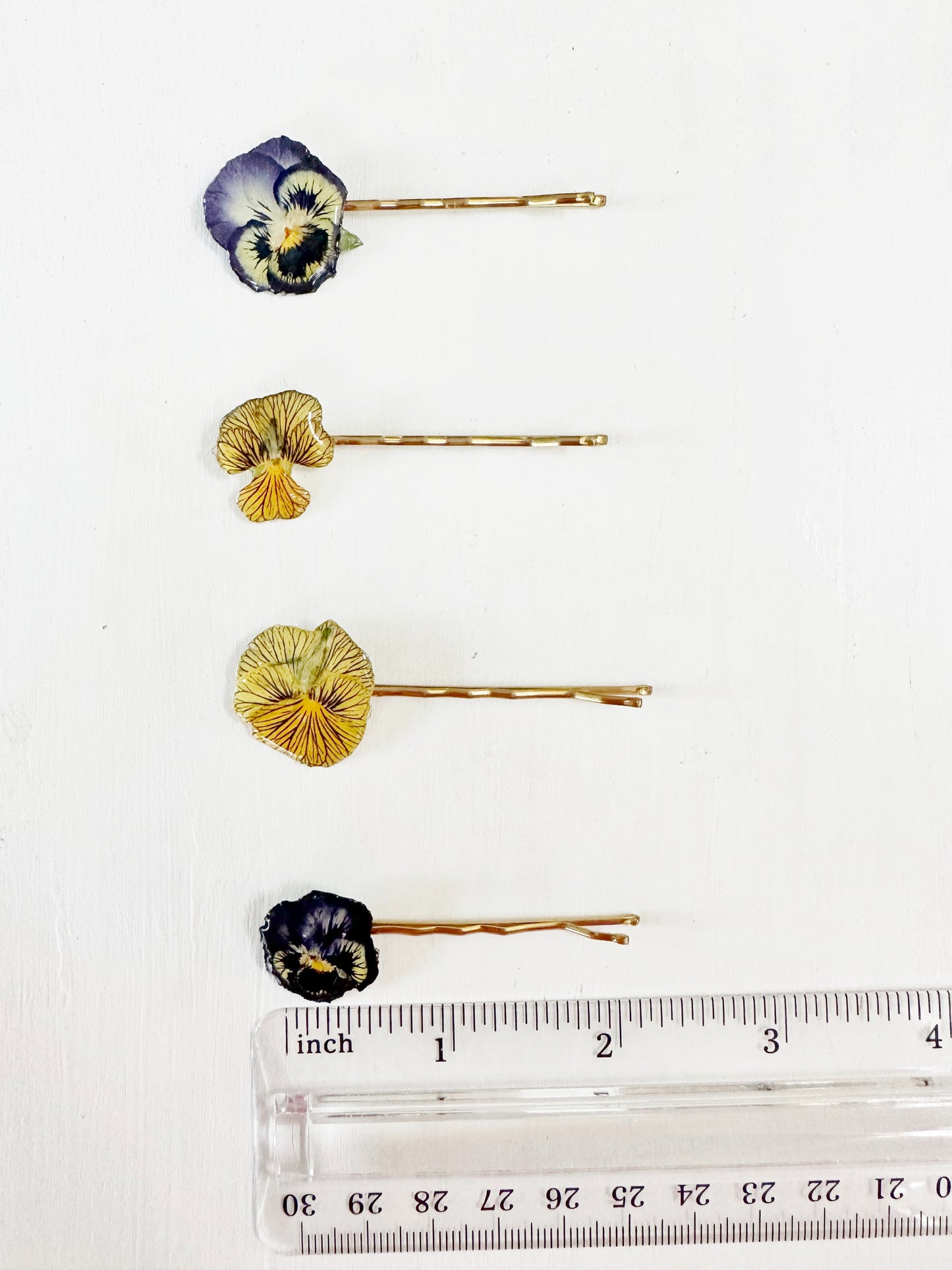 Pansy Hair Pins (Set of 2)