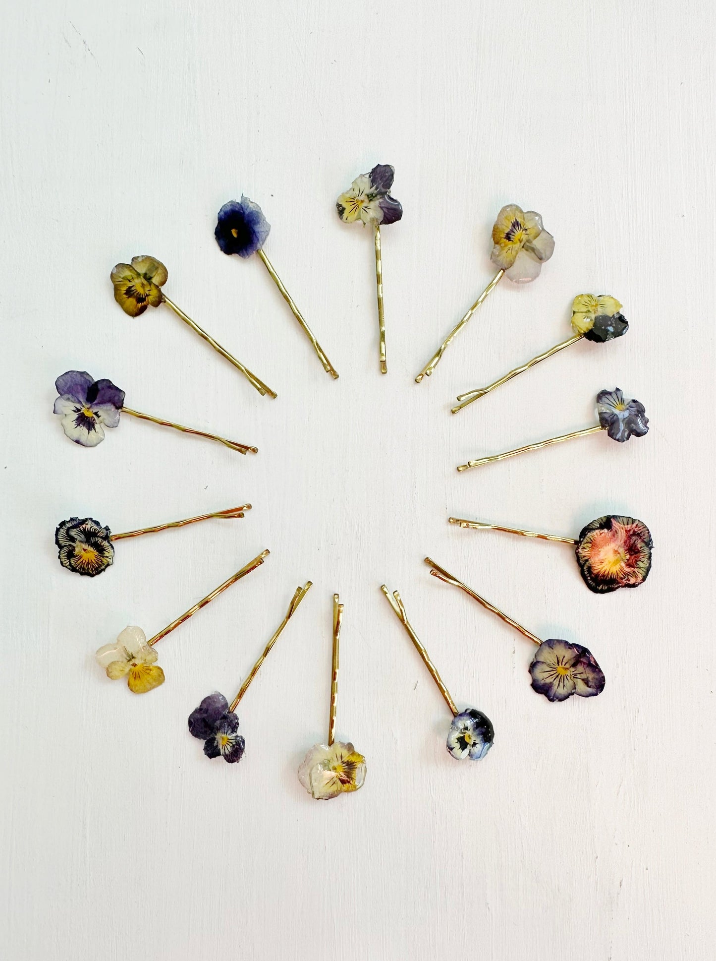 Pansy Hair Pins (Set of 2)