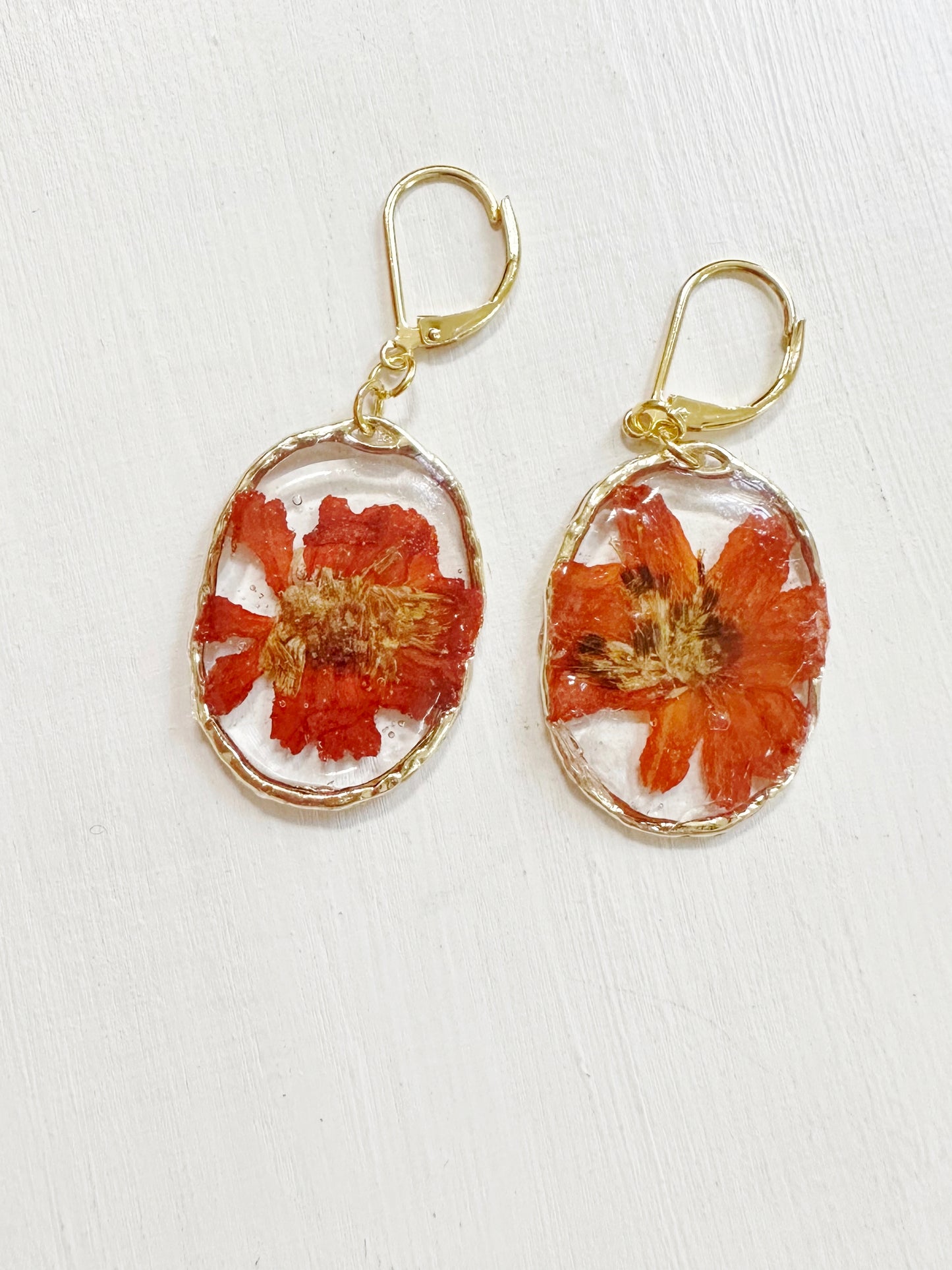 Cosmos Earrings in Golden Frame