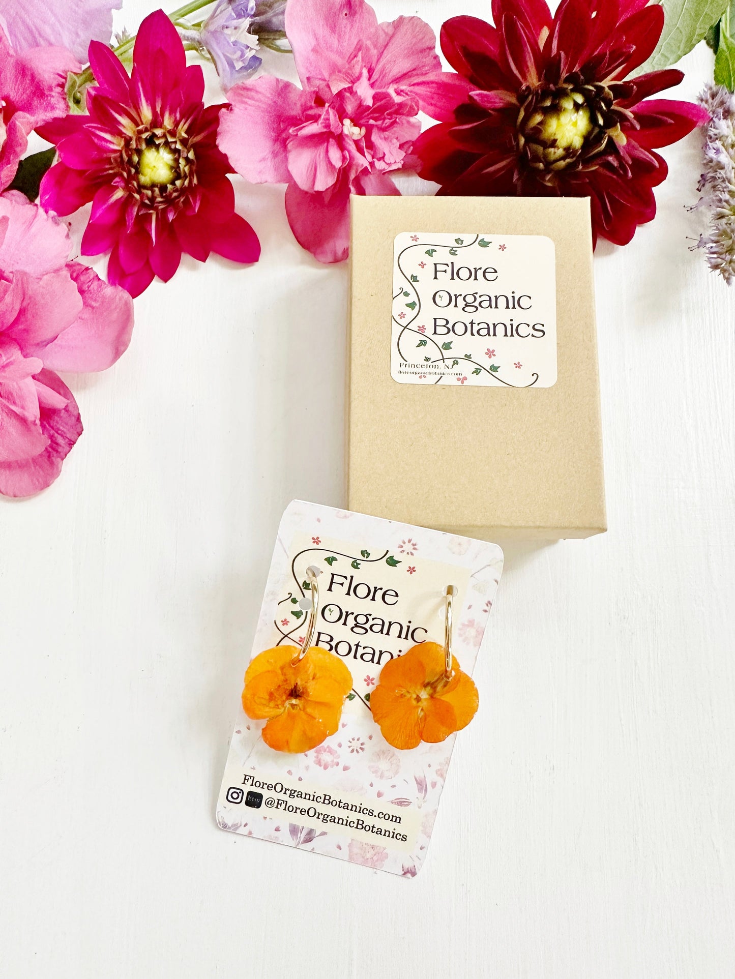 Fern Earrings in Golden Moon Frame