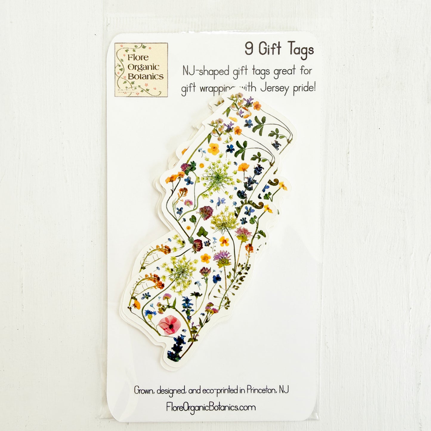 New Jersey Wildflowers Gift Tags Set of 9