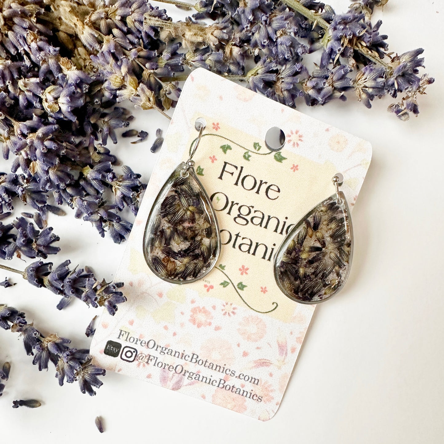 Lavender Flowers Earrings