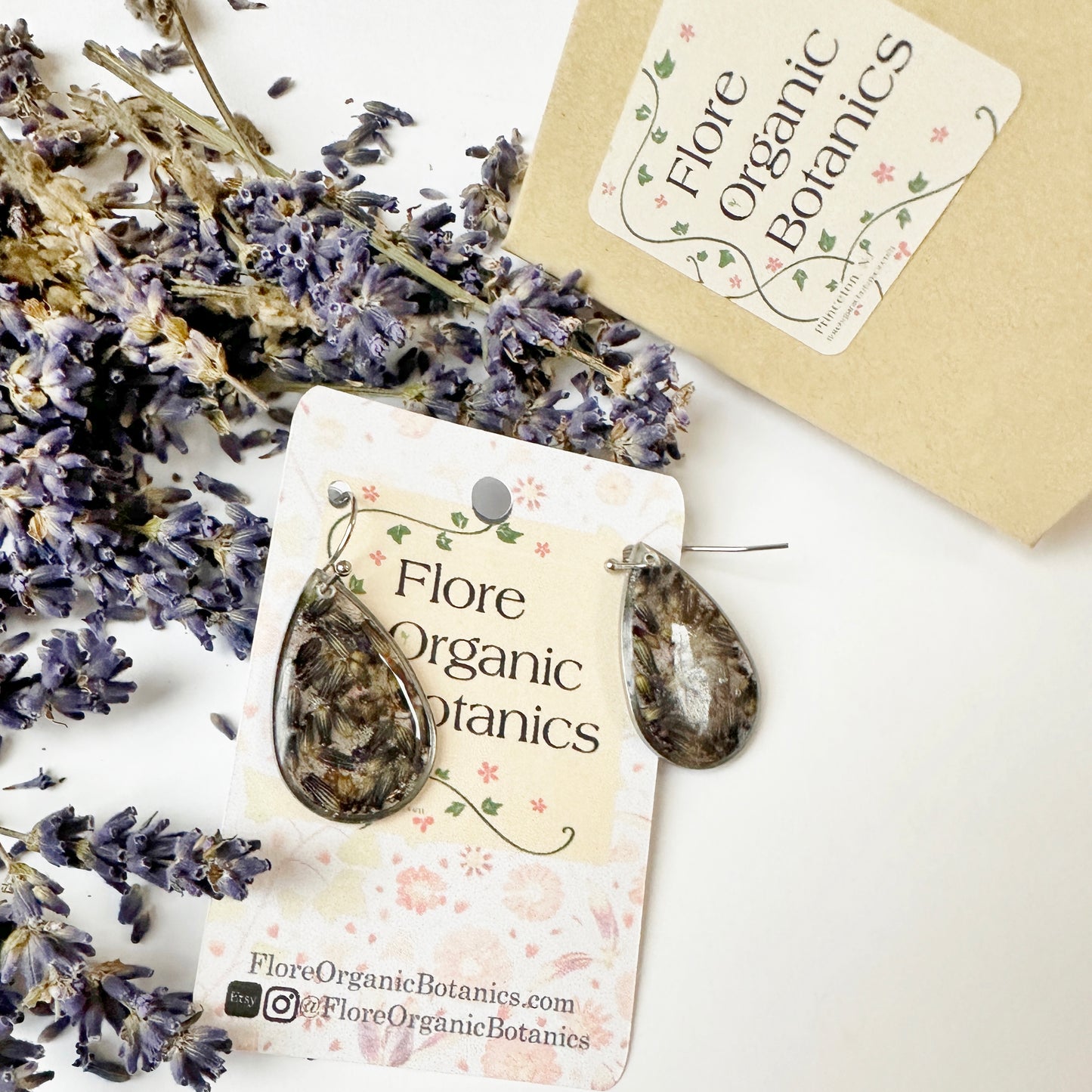 Lavender Flowers Earrings