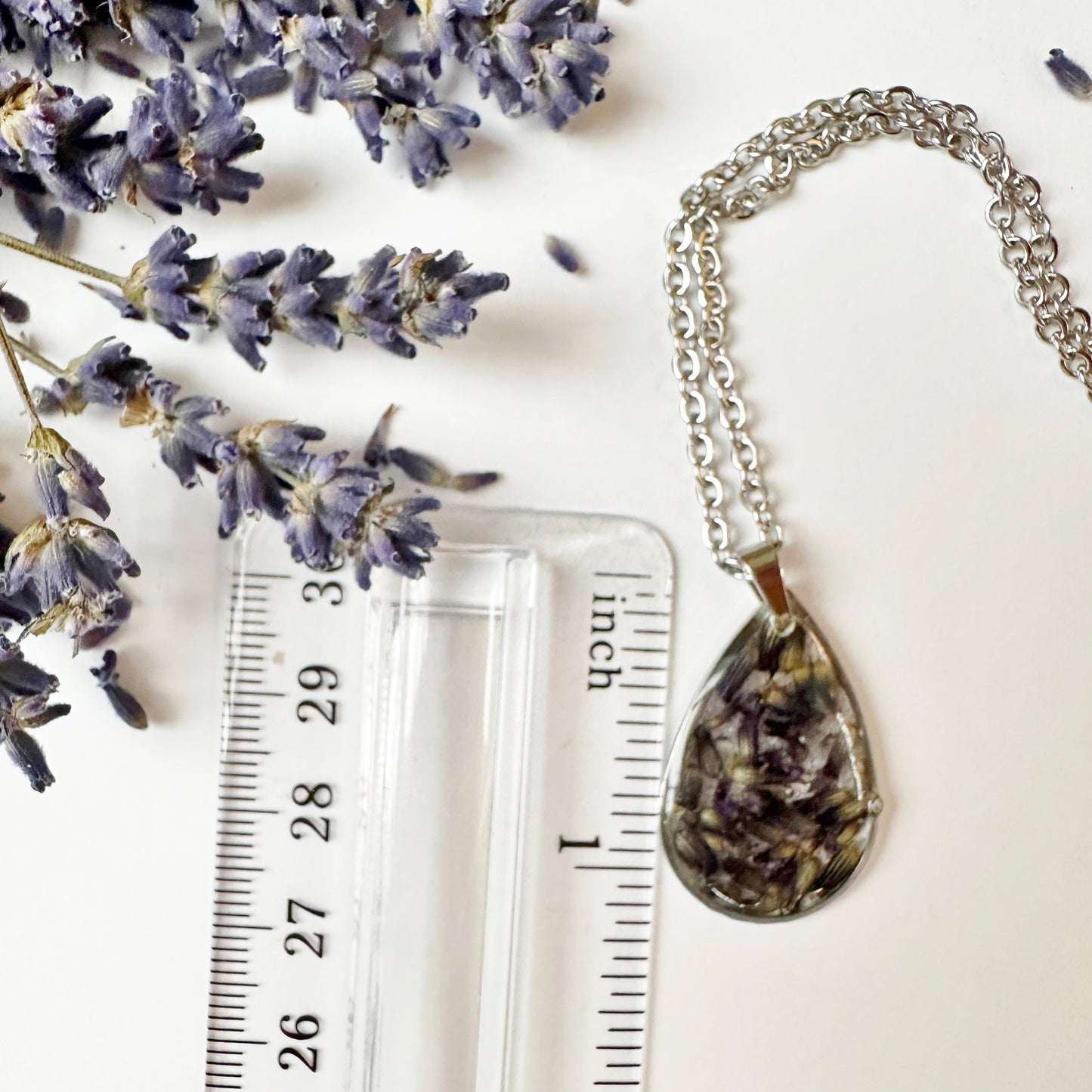 Real Lavender Flowers Necklace