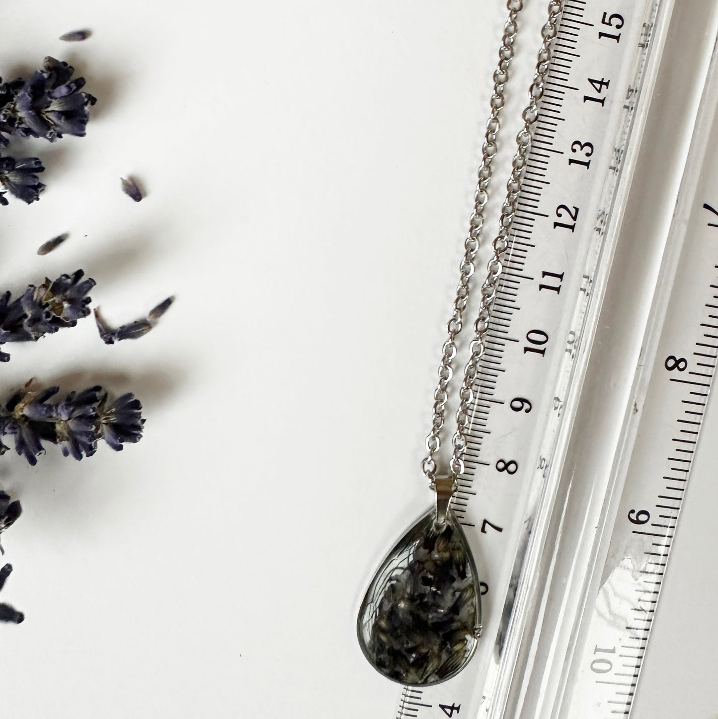 Real Lavender Flowers Necklace
