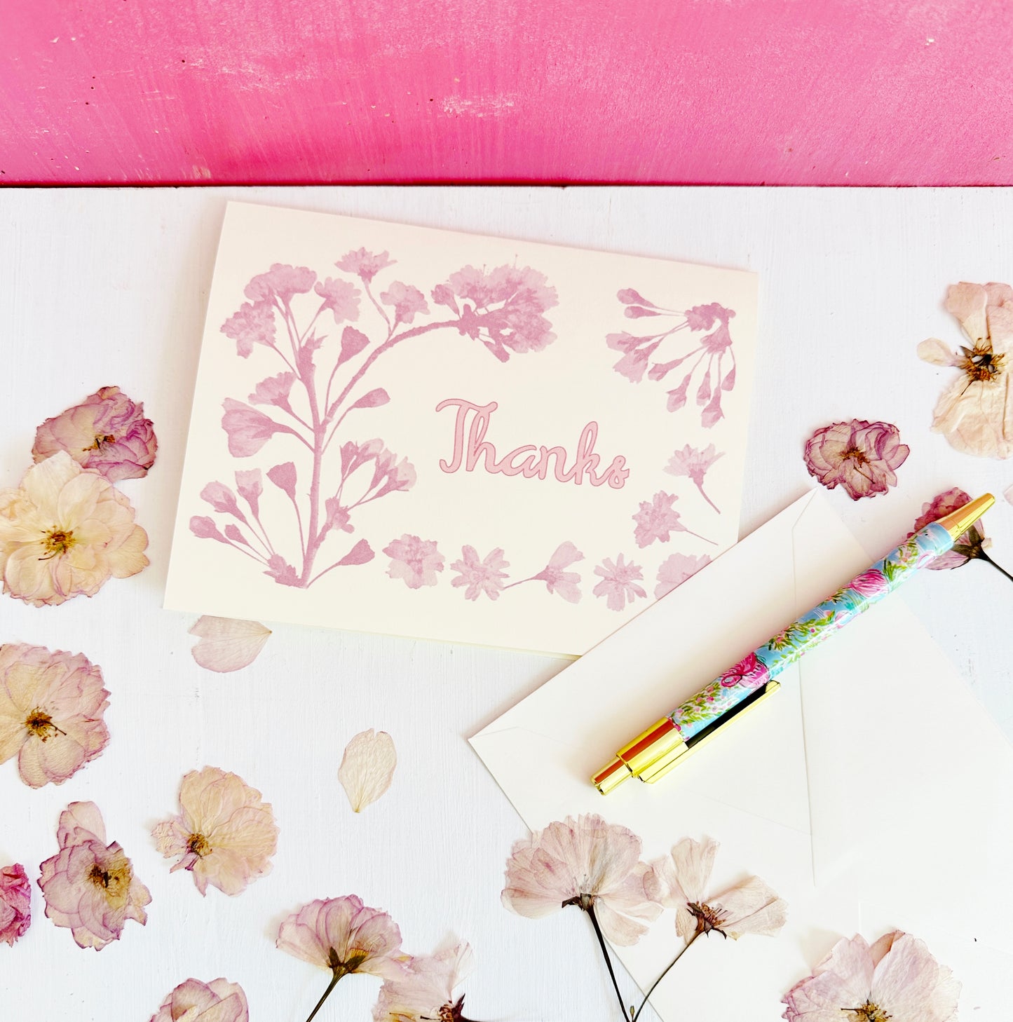 Pink Cherry Blossoms Thanks