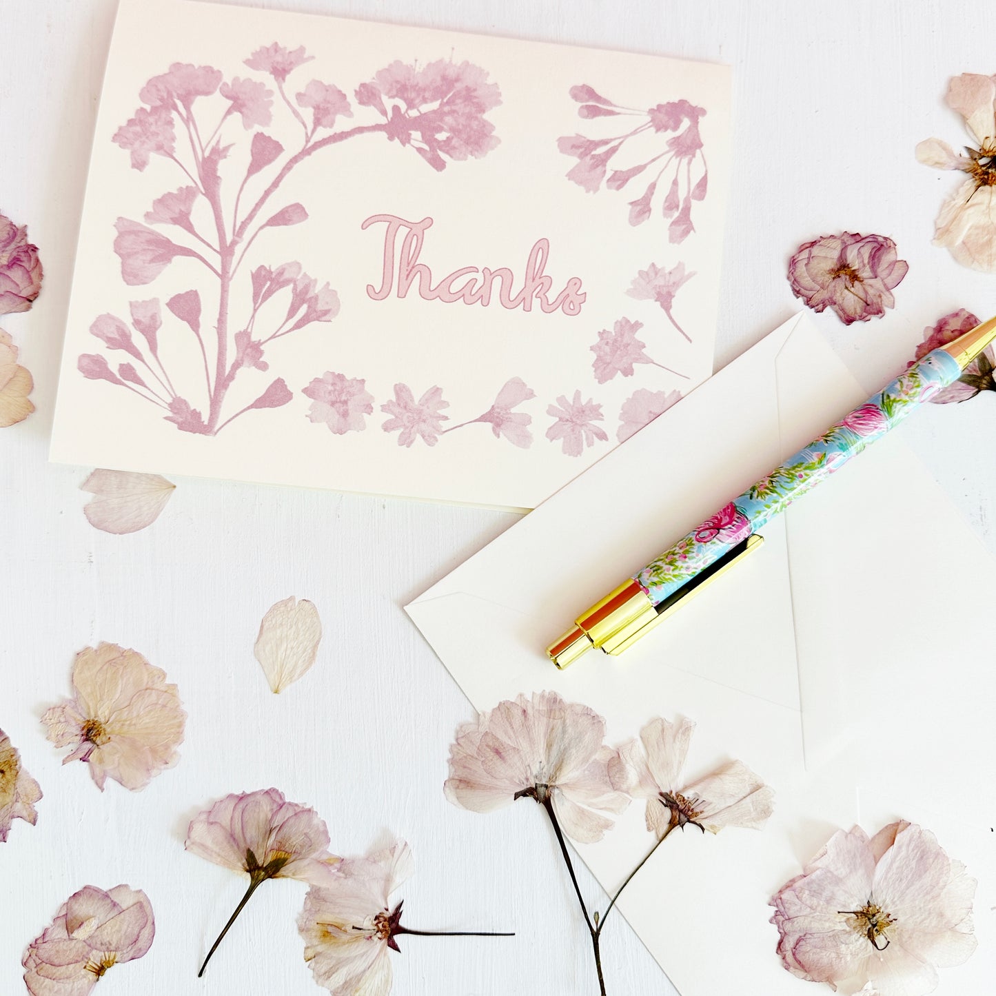 Pink Cherry Blossoms Thanks