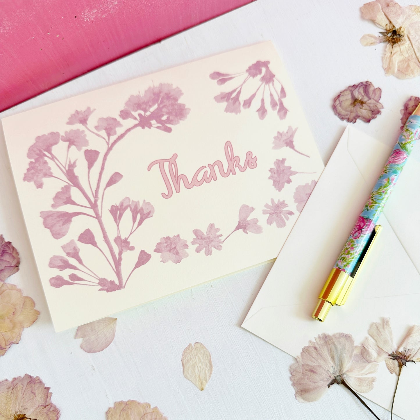 Pink Cherry Blossoms Thanks