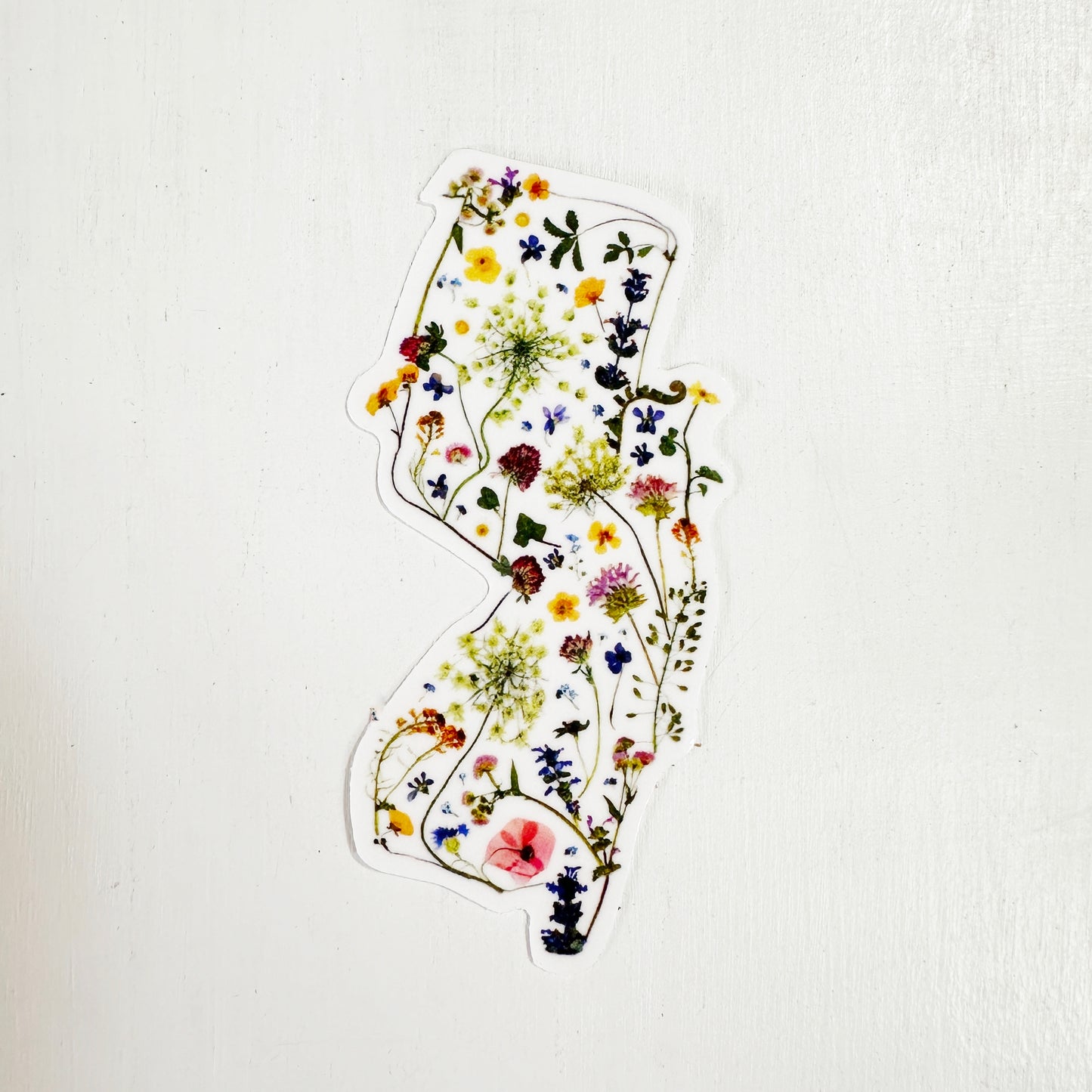 The Garden State Sticker - NJ wildflowers 3in sticker