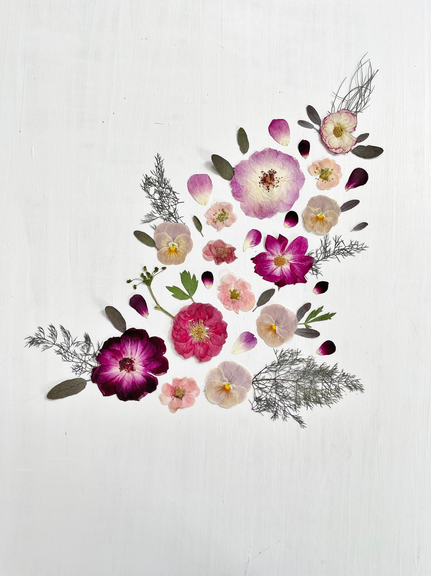Personalized pressed flower art - real flower collage - customizable - birth flowers - choose flowers, color, shape - gift made to order
