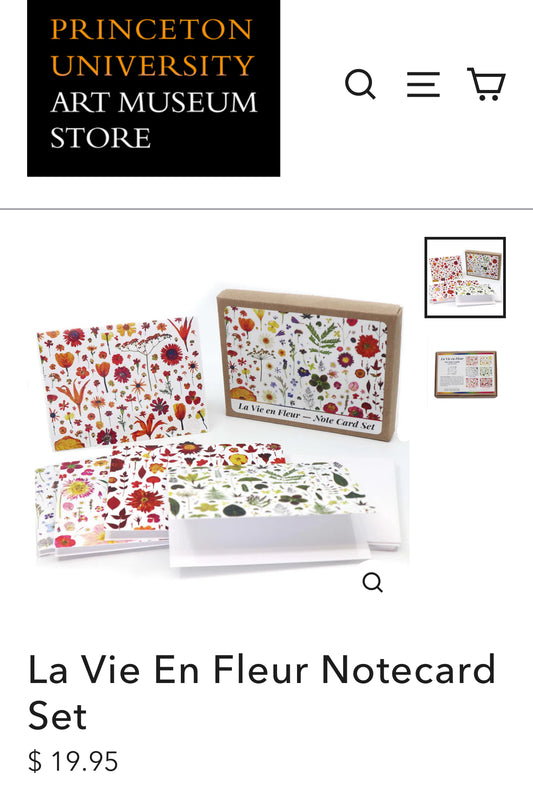 La Vie en Fleurs Notecards are back in stock at the Princeton University Art Museum Store!
