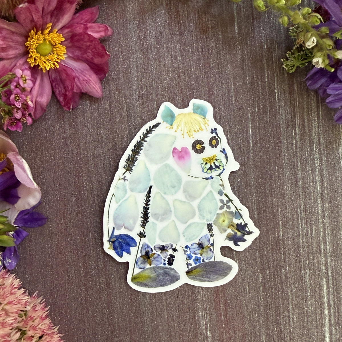 Floral Yeti Sticker
