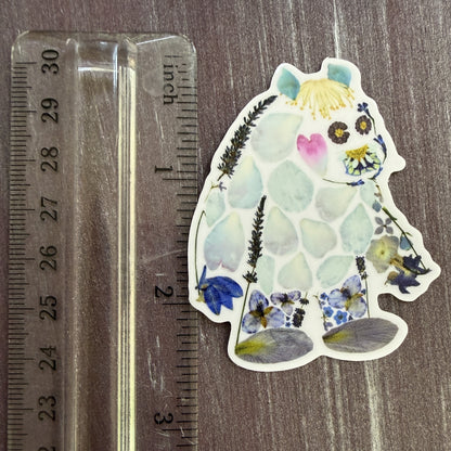 Floral Yeti Sticker