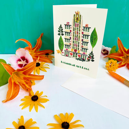 Botanical Art Deco Greeting Card