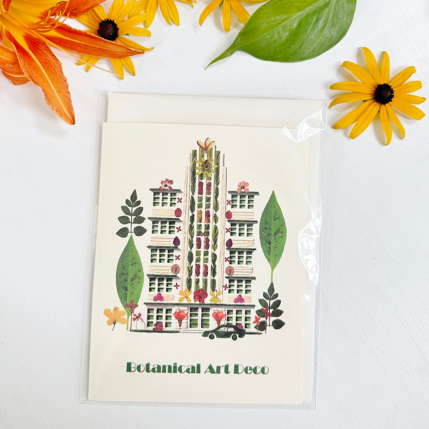 Botanical Art Deco Greeting Card