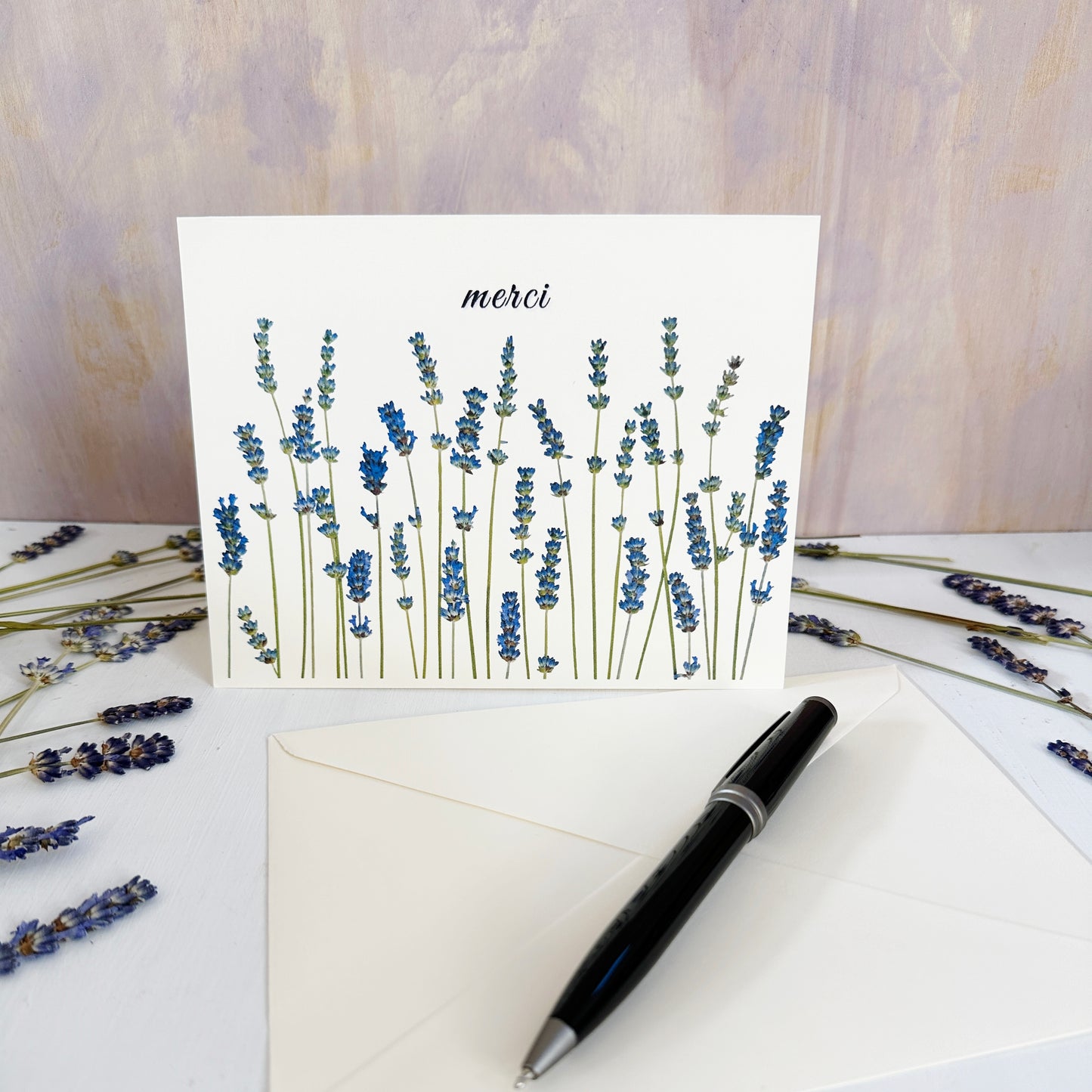 Lavender Fields of New Jersey - Merci Thank You Card