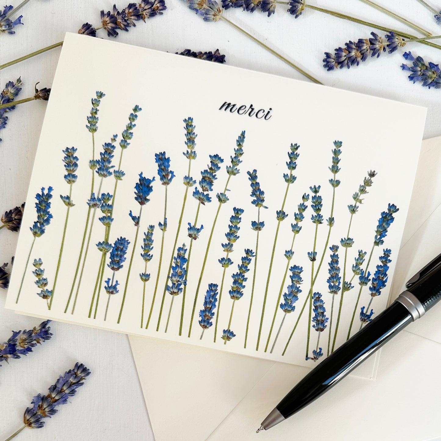 Lavender Fields of New Jersey - Merci Thank You Card