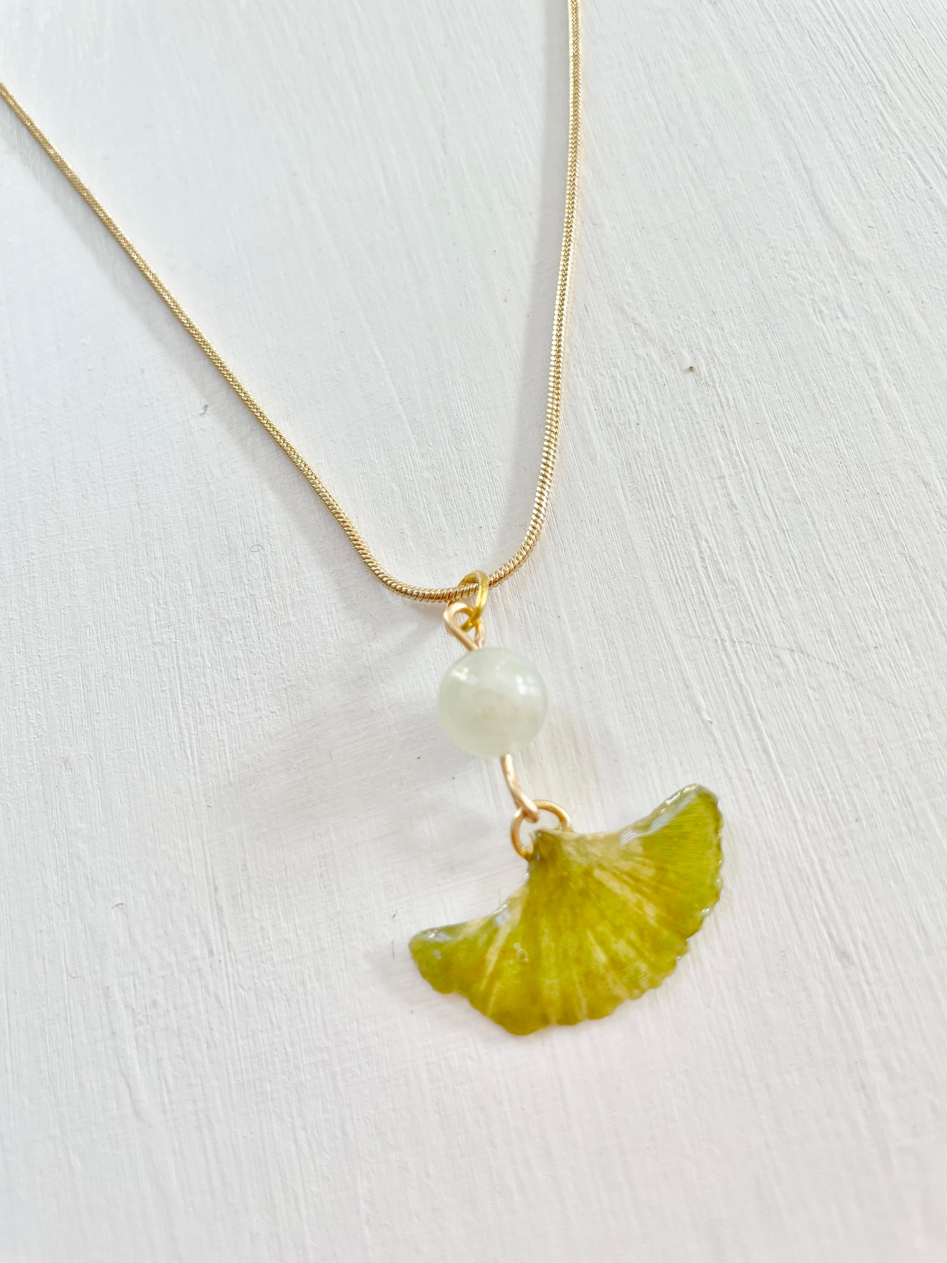 Ginkgo Leaf patina necklace in copper, bronze or sterling (LG) – Nora  Catherine