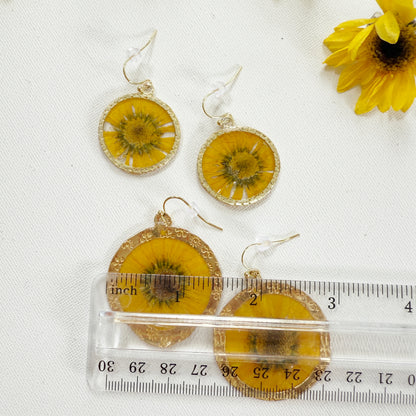 Mini sunflower earrings