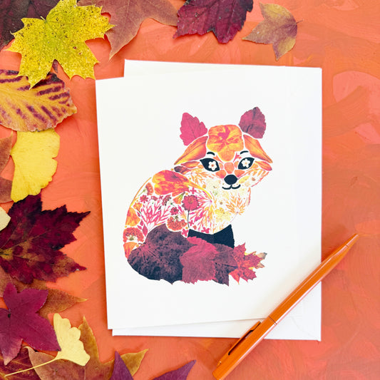 Floral Fox card