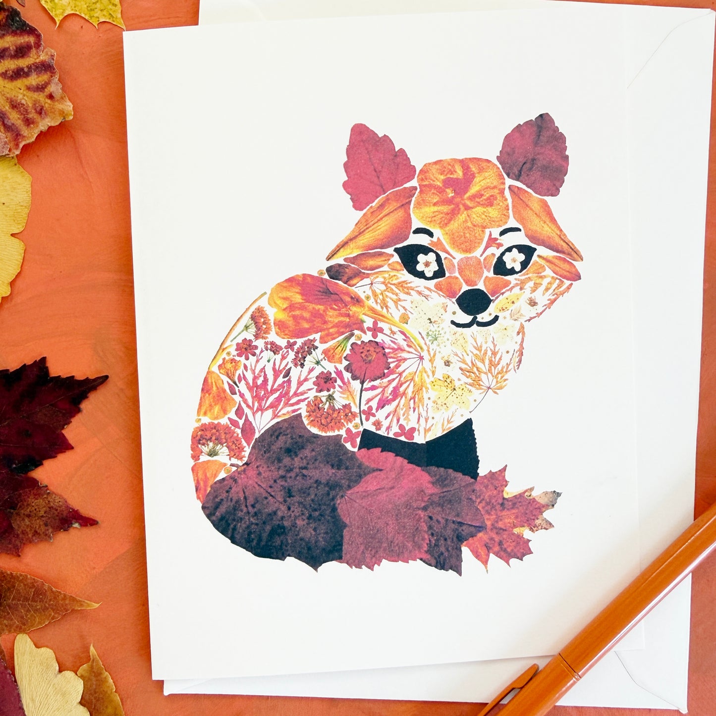 Floral Fox card