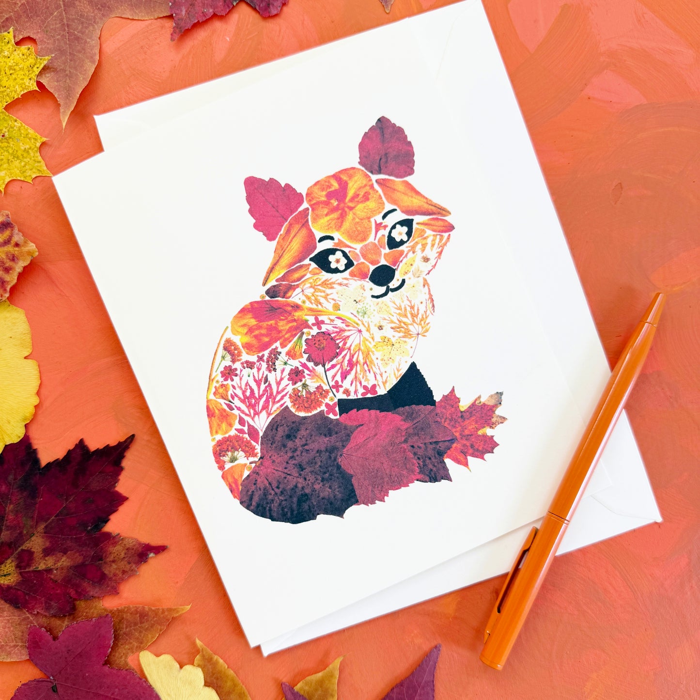 Floral Fox card