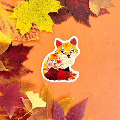 Floral Fox Sticker