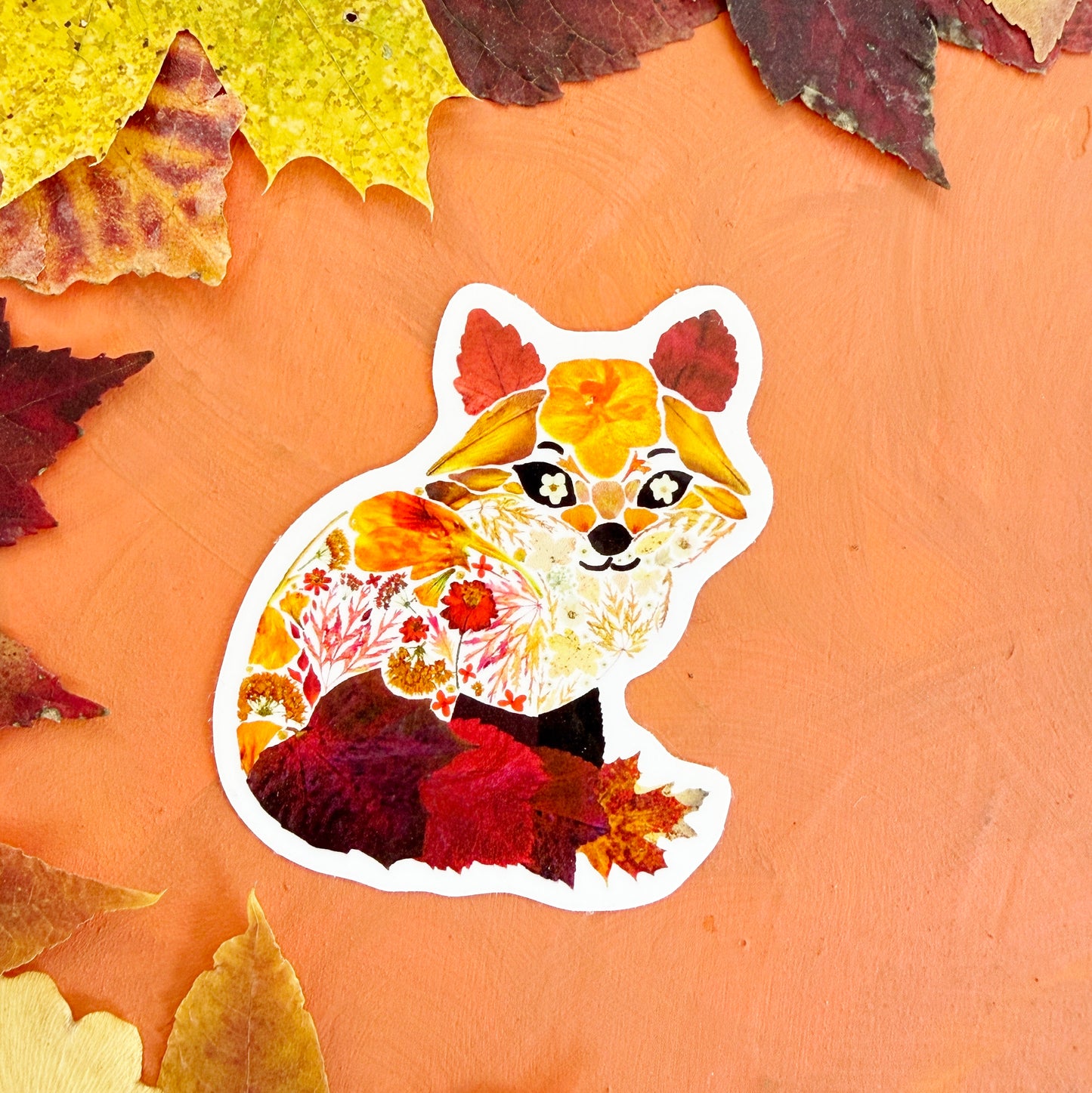 Floral Fox Sticker