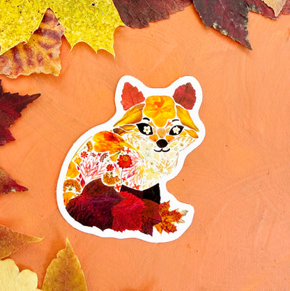 Floral Fox Sticker