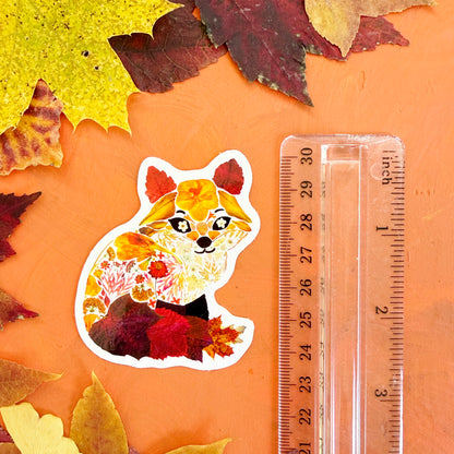 Floral Fox Sticker