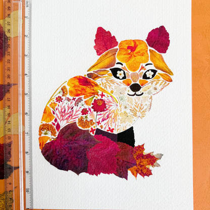 Floral Fox Print