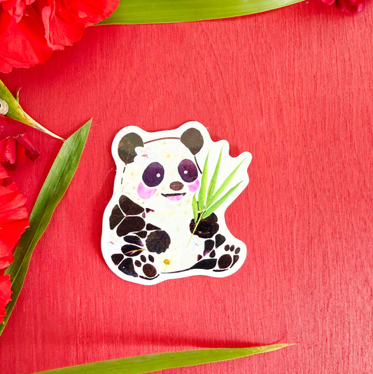 Floral Panda Sticker