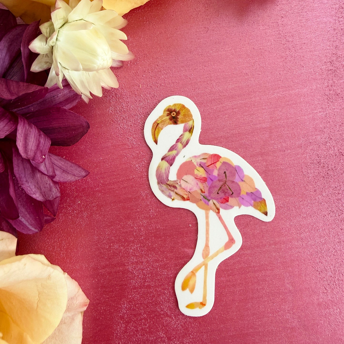 Floral Flamingo Sticker