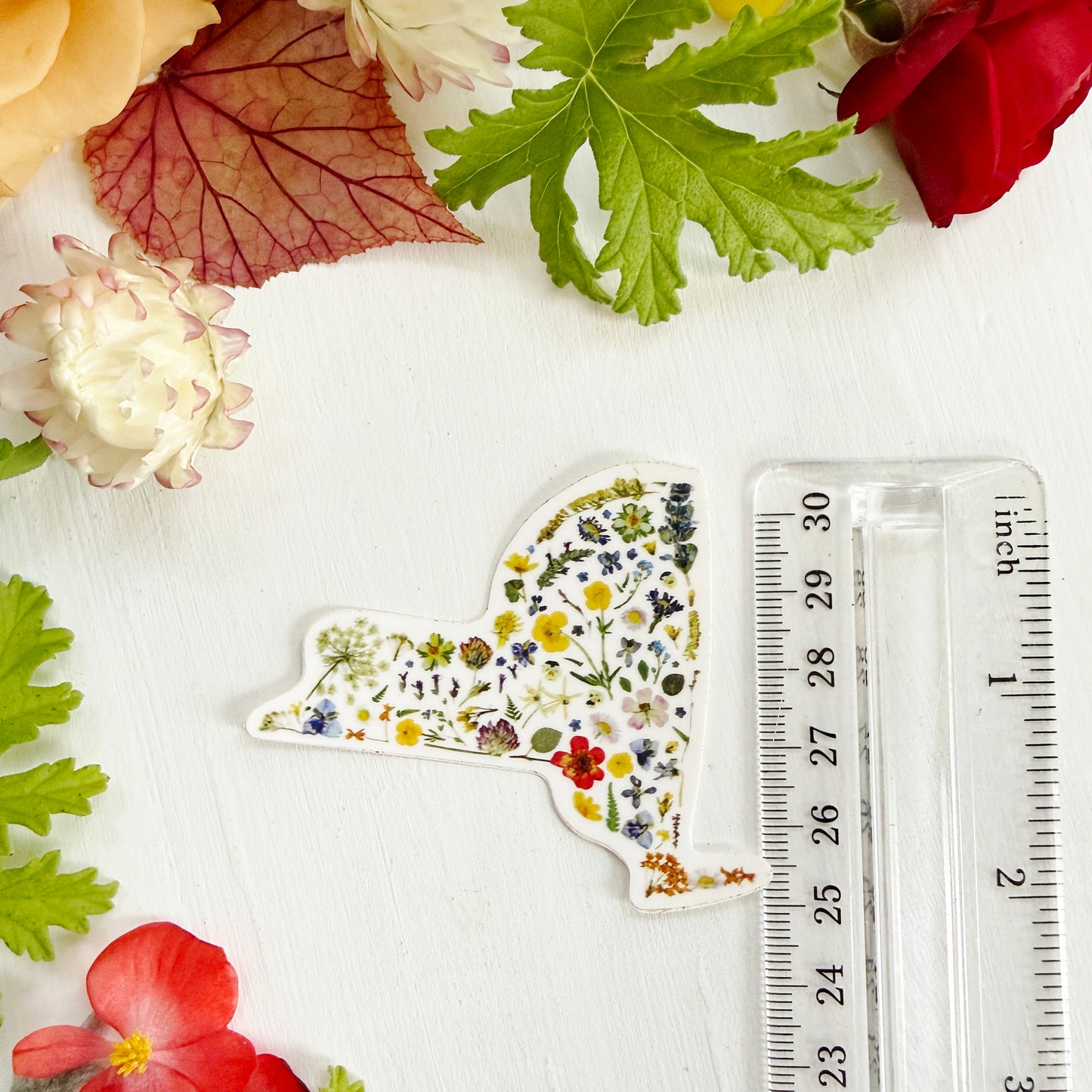 Floral New York State Sticker