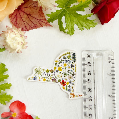 Floral New York State Sticker