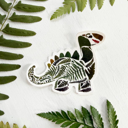 Fern Dinosaur Sticker